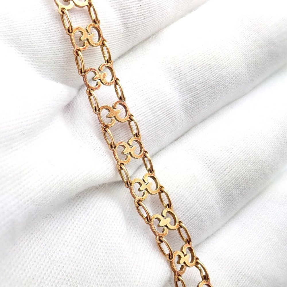 Vintage! Authentic Gucci 18k Yellow Gold Logo Bracelet - Picture 6 of 11